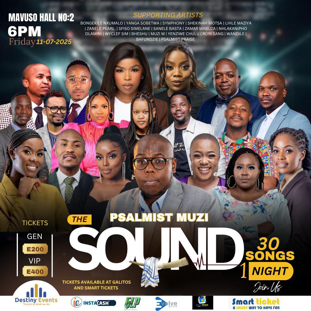 Psalmist Muzi to Deliver “The Sound” Live Concert at Mavuso HallEzulwini, Eswatini – July 11, 2025