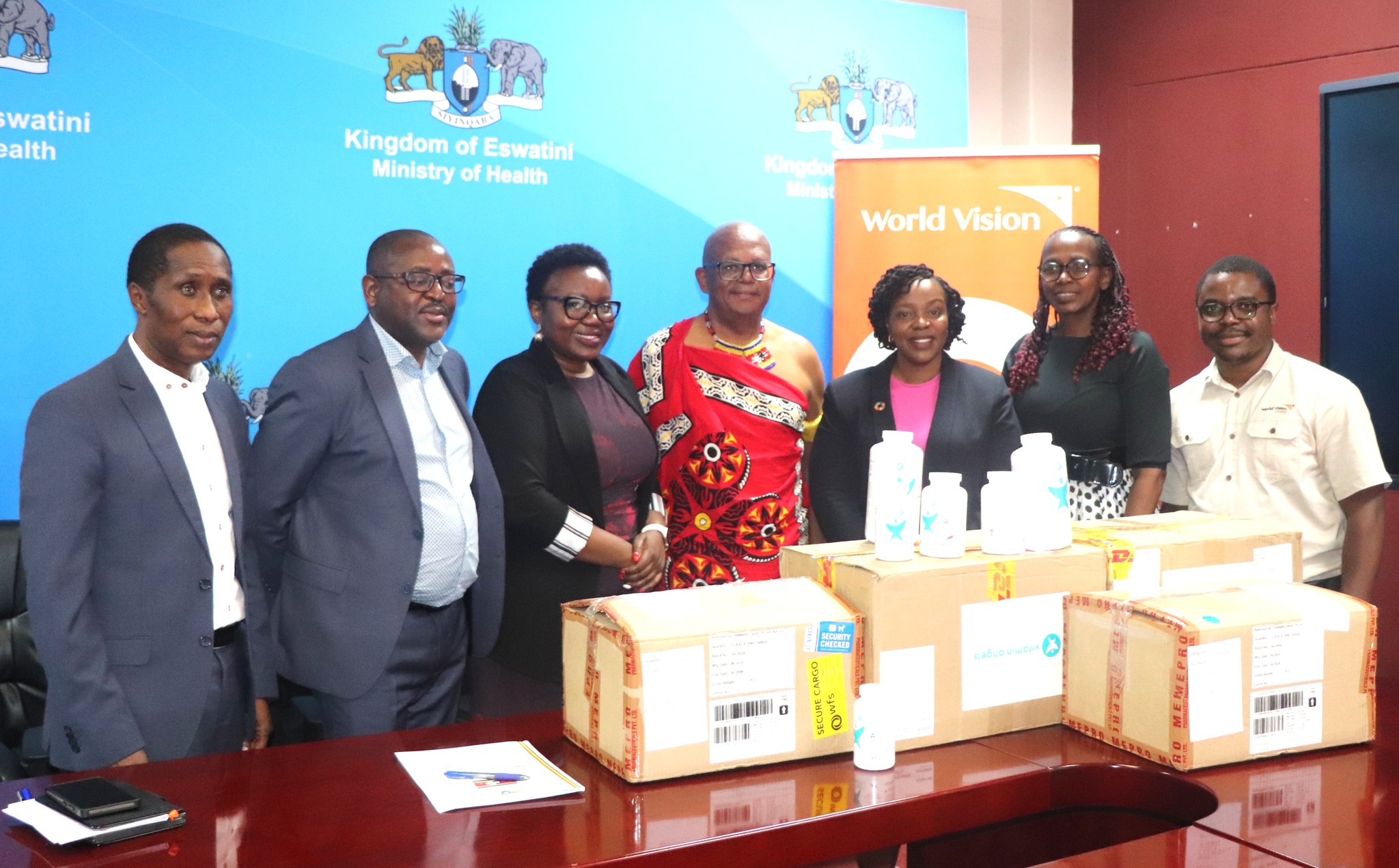 World Vision Eswatini Donates Vital Child Health Supplements to Ministry of Health